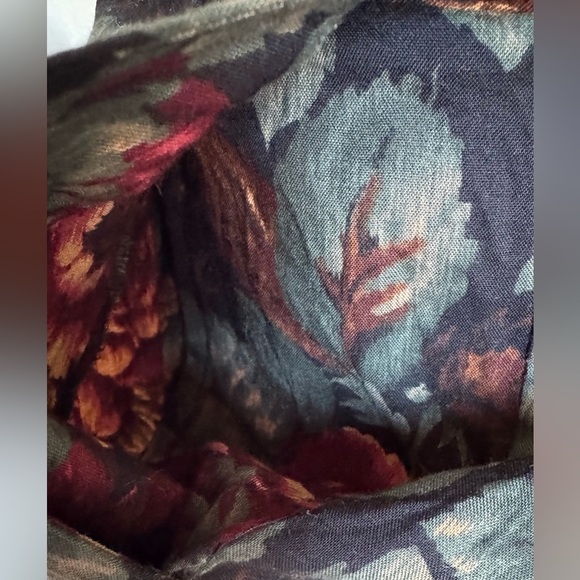 Vintage Floral Midi Skirt 100% Rayon academia indie sleaze - Picture 8 of 8